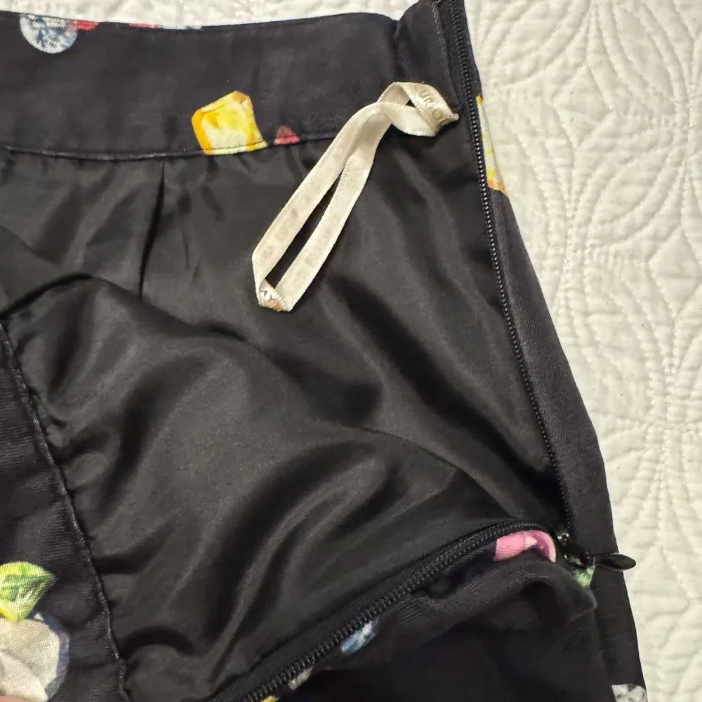 Kate Spade Jewel Mini Skirt Black Multi Colored Size 0